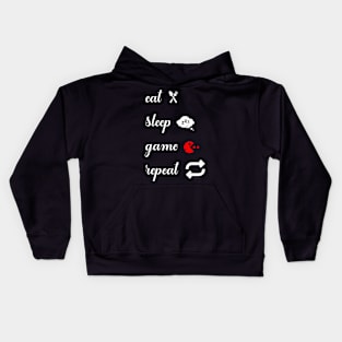 Eat, sleep, Game and repeat Kids Hoodie